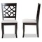 Baxton Studio Mael Modern and Contemporary Grey Fabric and Dark Brown Finished Wood 2-Piece Dining Chair Set 174-10534-Zoro - alternate 4